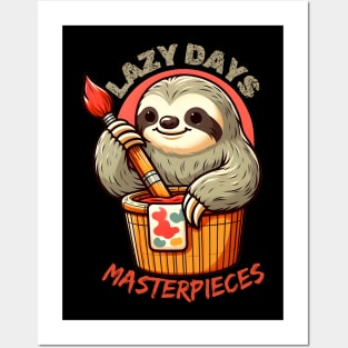 Lazy sloth artist Posters and Art